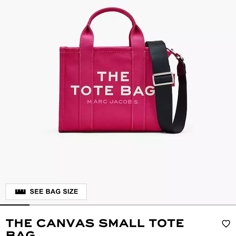Marc Jacobs Fuchsia Canvas Tote - Picture 6 of 14